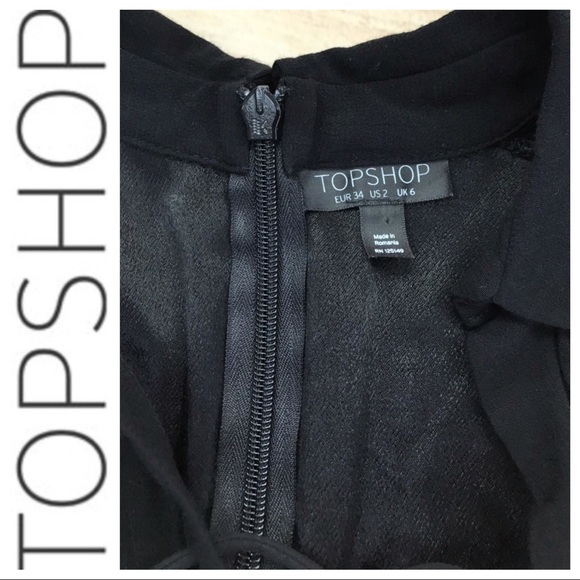 💕SALE💕 Topshop Lace-up Black Romper - Picture 4 of 7